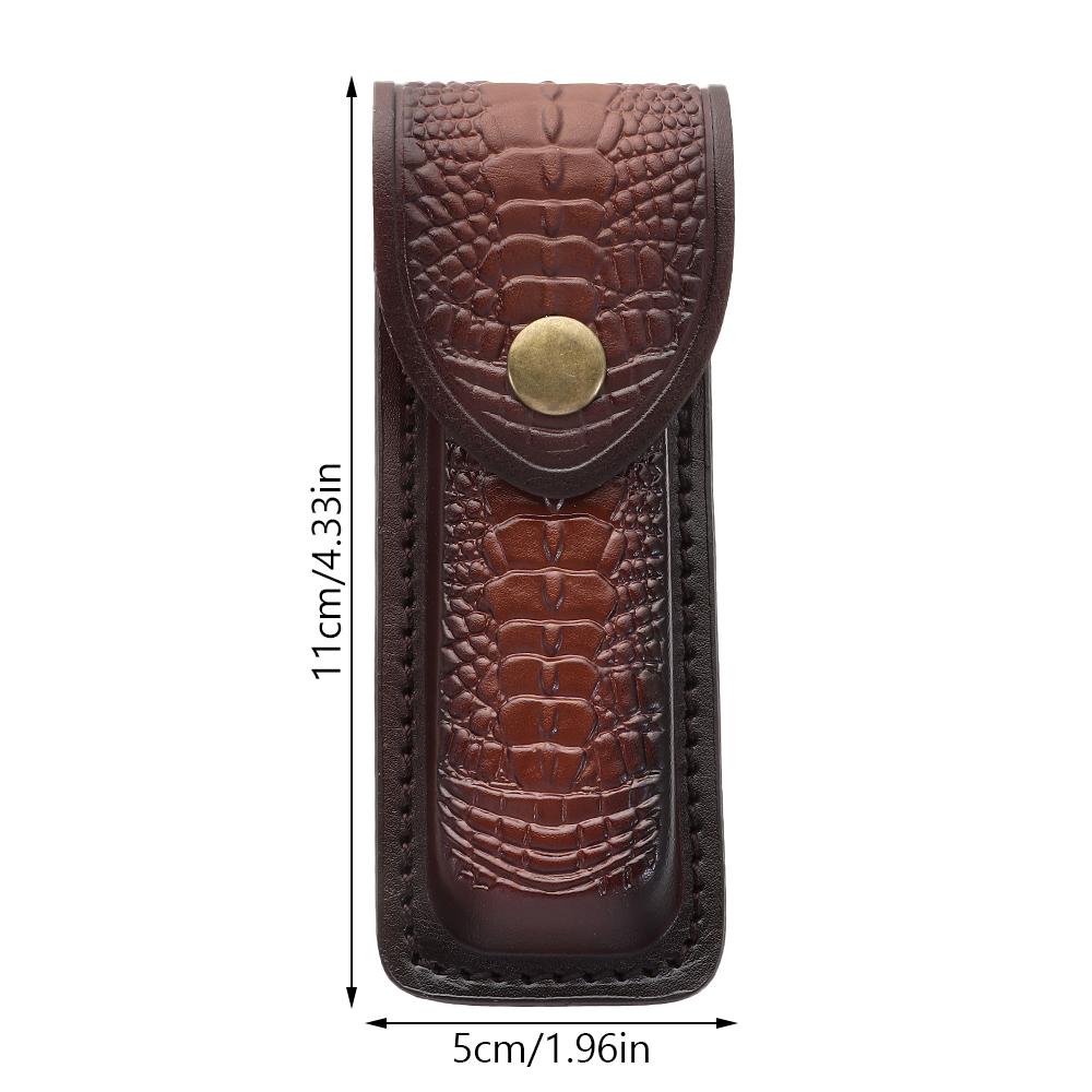 Edc Everyday Carry Knives - Katlanır Bıçak için Sığır Derisi Kılıf